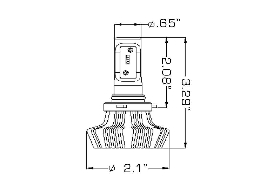 H10 4,000+ Lumen LED Headlight Bulbs, Pair by Oracle Lighting