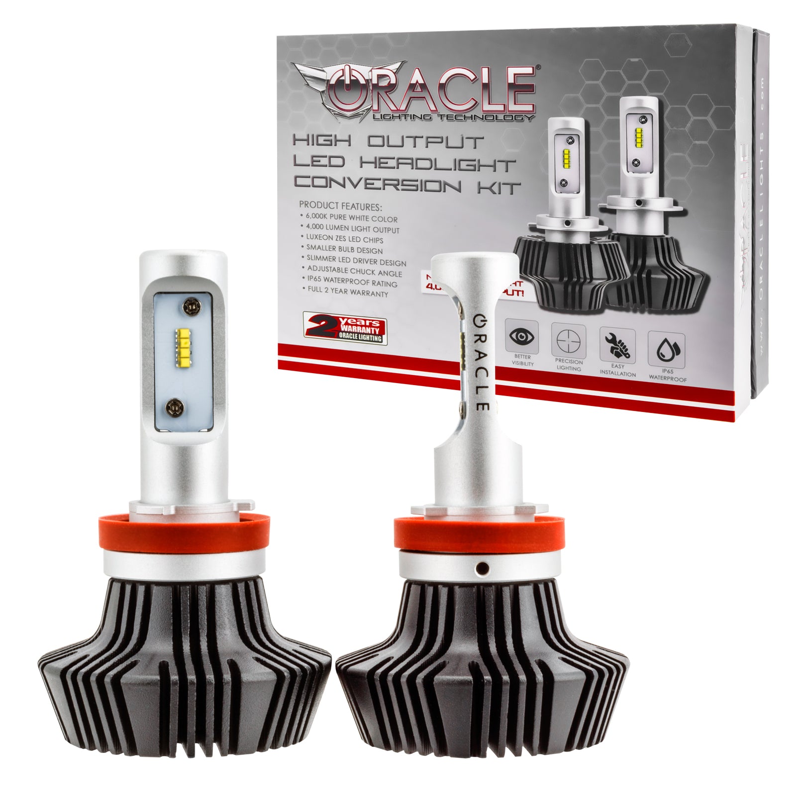 H16 4,000+ Lumen LED Headlight Bulbs, Pair by Oracle Lighting