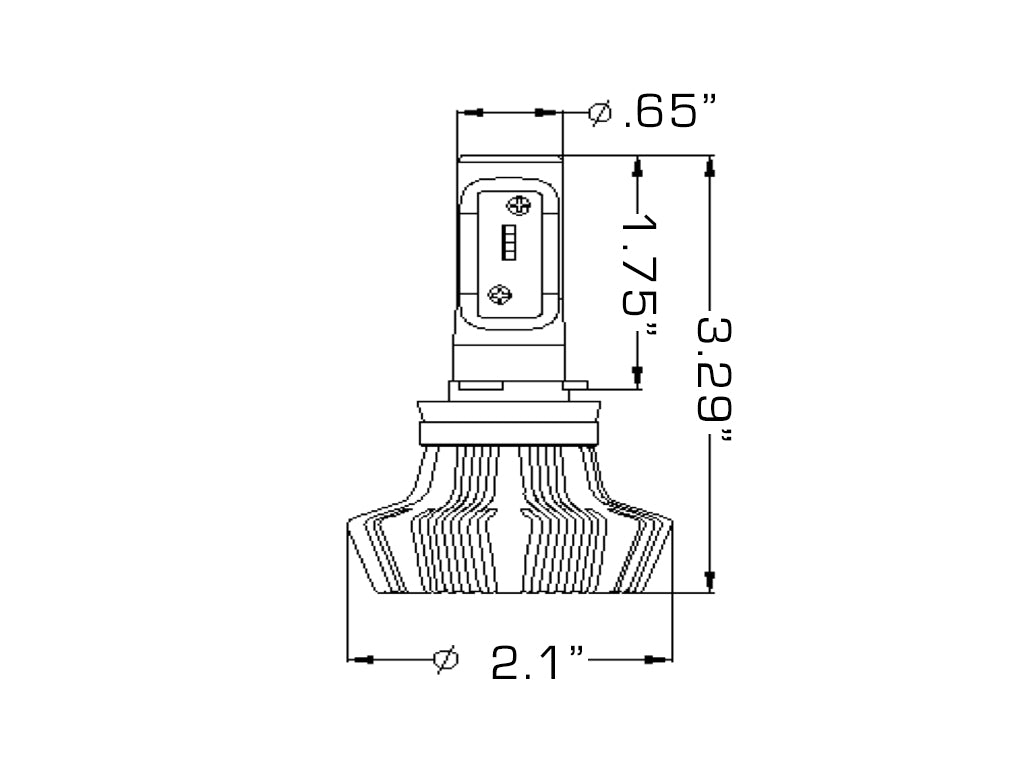 H16 4,000+ Lumen LED Headlight Bulbs, Pair by Oracle Lighting