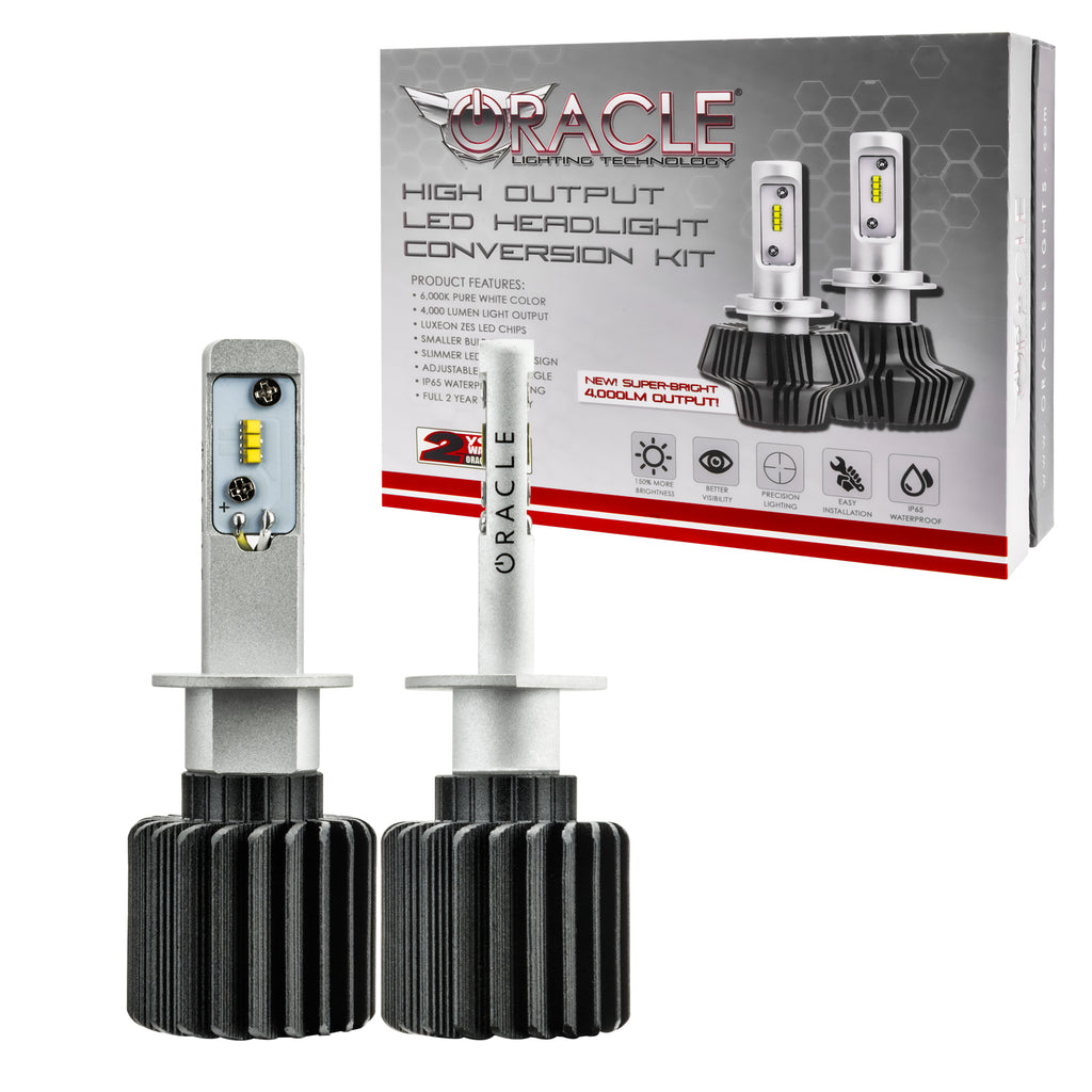 H1 4,000+ Lumen LED Headlight Bulbs, Pair by Oracle Lighting