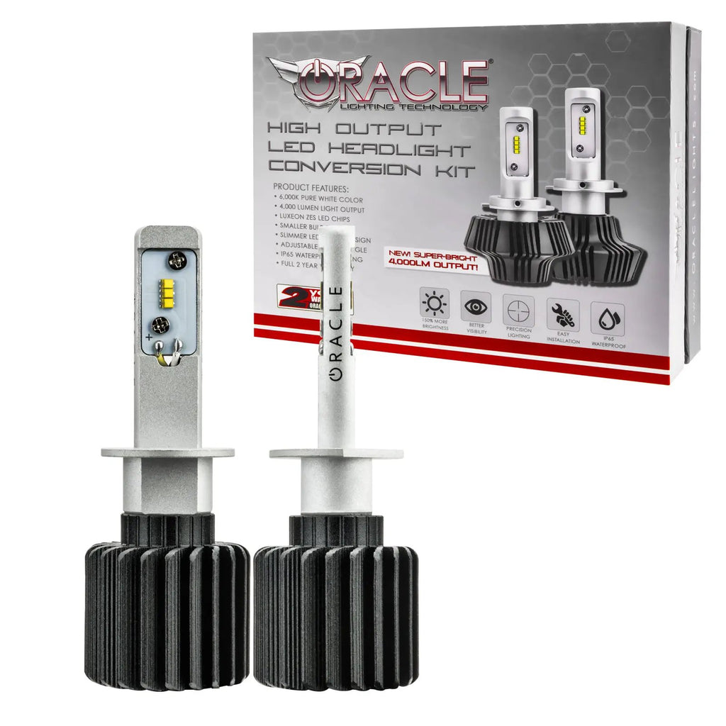 H1 4,000+ Lumen LED Headlight Bulbs, Pair by Oracle Lighting
