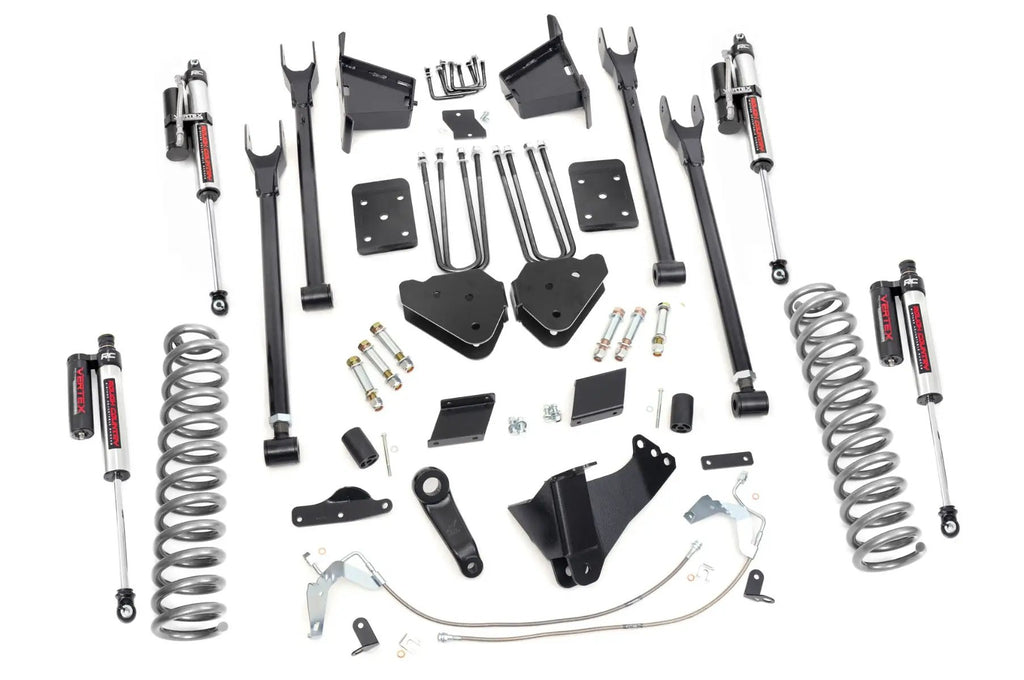 6 Inch Lift Kit |4-Link | No OVLD | Vertex | Ford F-250 Super Duty 4WD (15-16) by Rough Country
