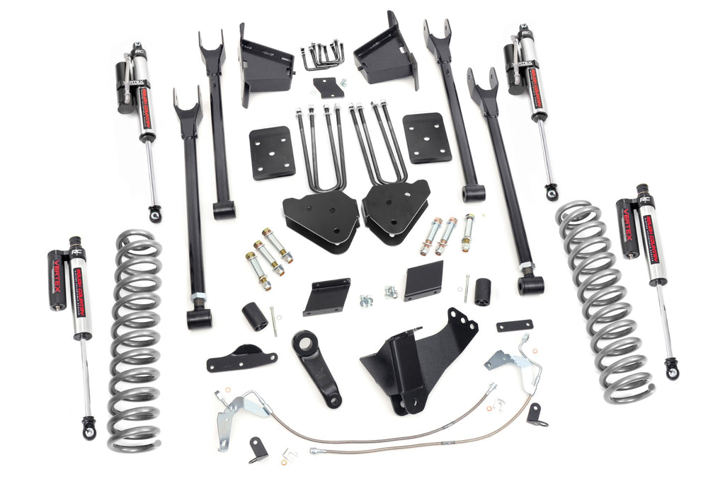 6 Inch Lift Kit |4-Link | No OVLD | Vertex | Ford F-250 Super Duty 4WD (15-16) by Rough Country