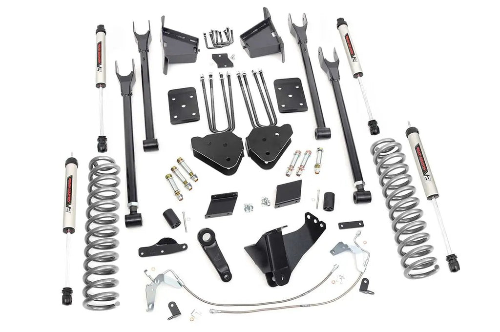 6 Inch Lift Kit | 4-Link | No OVLD | V2 | Ford F-250 Super Duty 4WD (11-14) by Rough Country