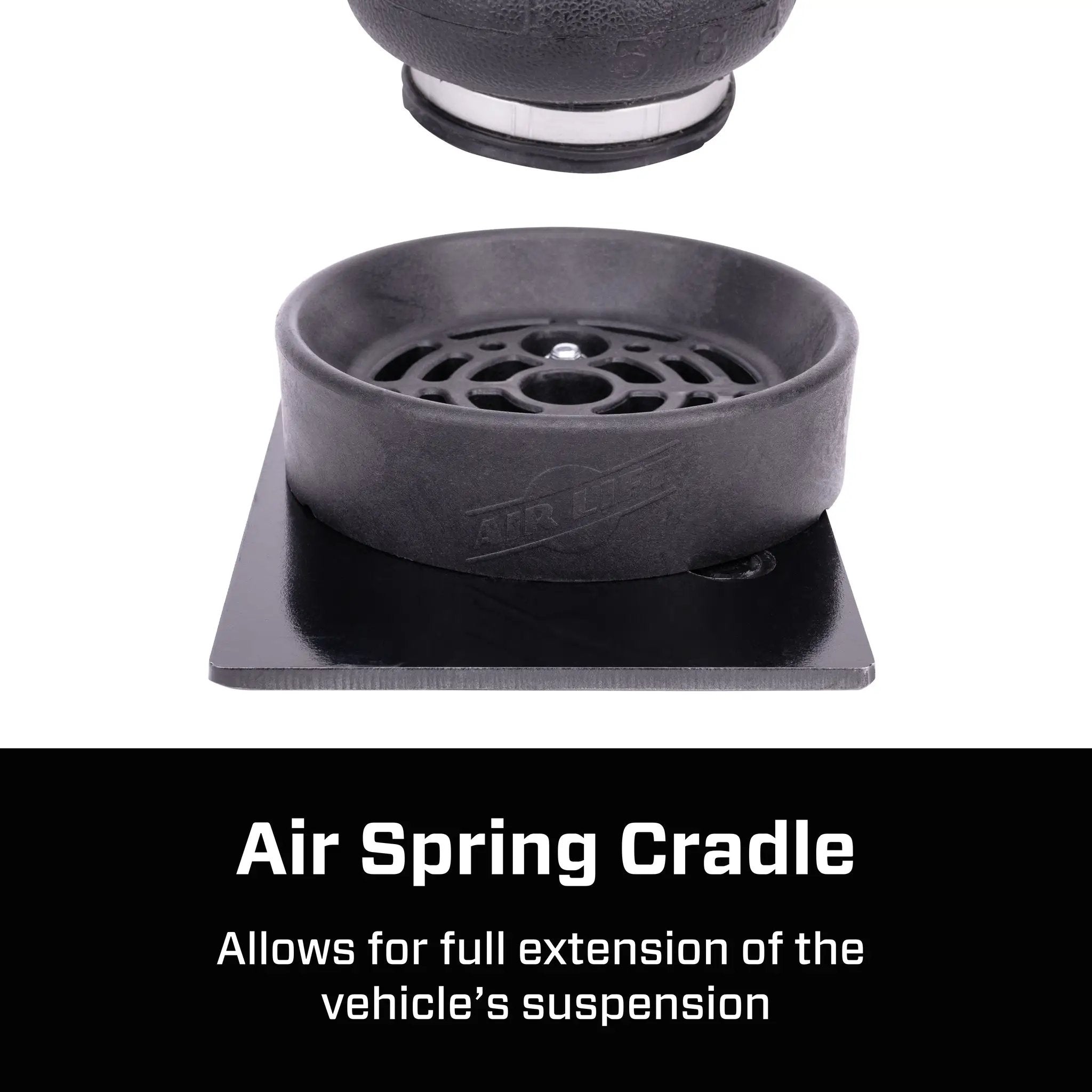 LoadLifter air spring kit with Universal Air Spring Cradle-57415 by Air Lift