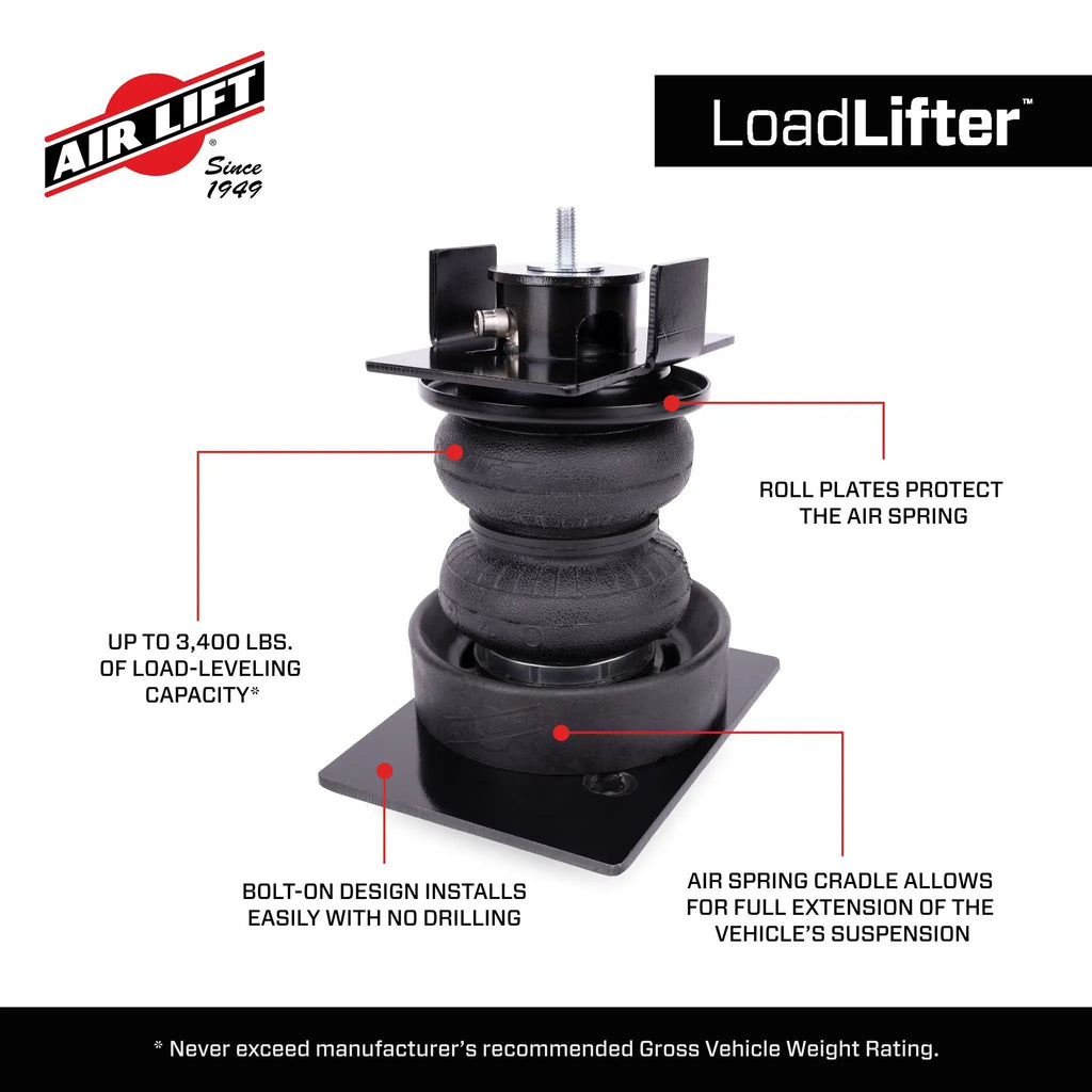 LoadLifter air spring kit with Universal Air Spring Cradle-57415 by Air Lift