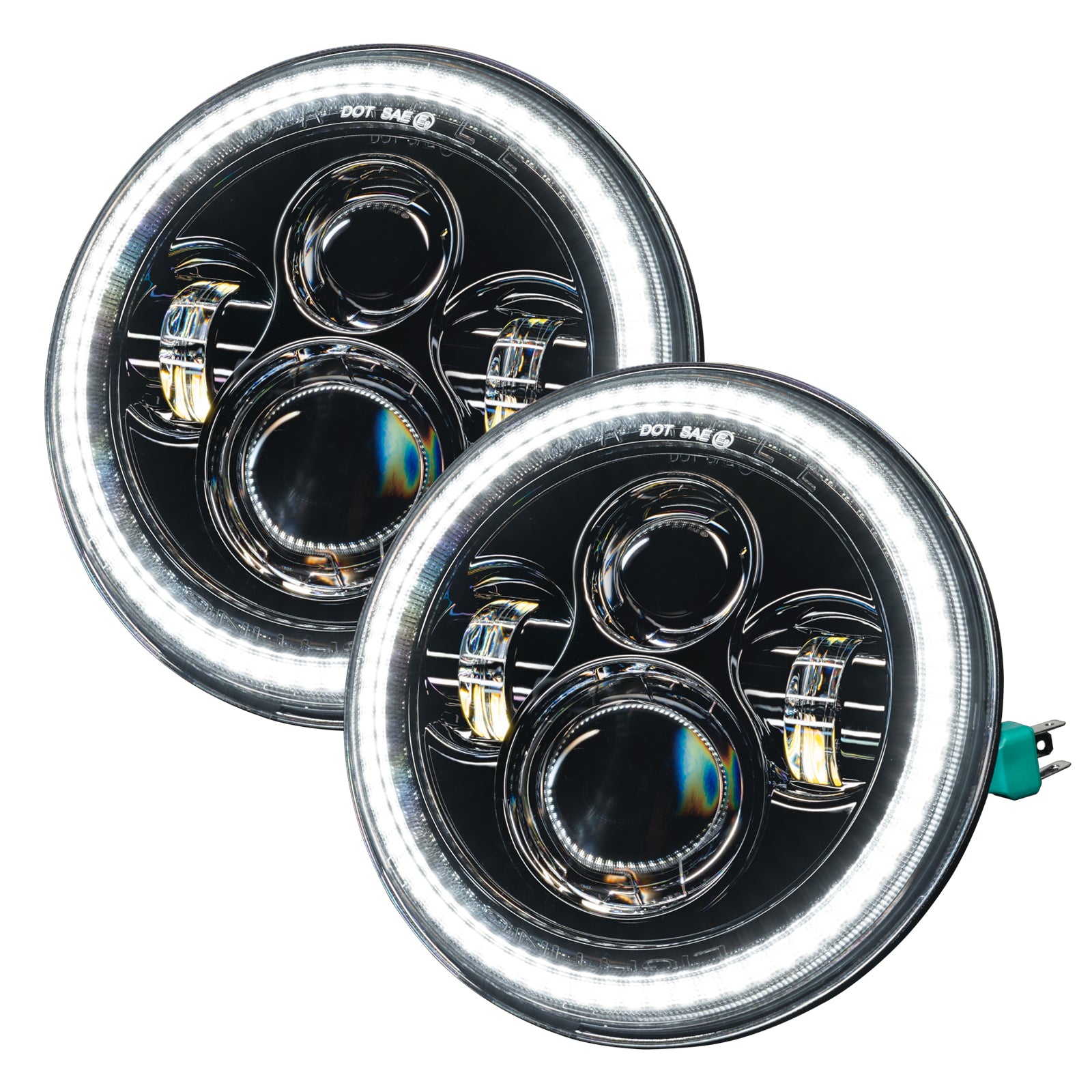 ORACLE Lighting 2007-2018 Jeep Wrangler JK Switchback LED Halo Headlights by Oracle Lighting