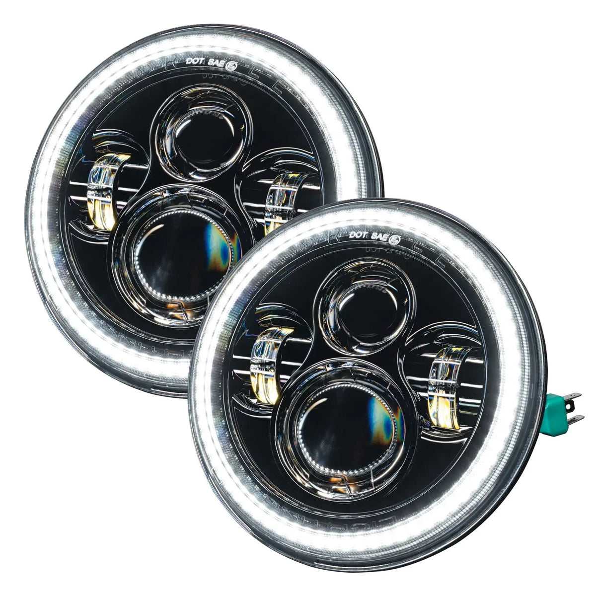 ORACLE Lighting 2007-2018 Jeep Wrangler JK Switchback LED Halo Headlights by Oracle Lighting