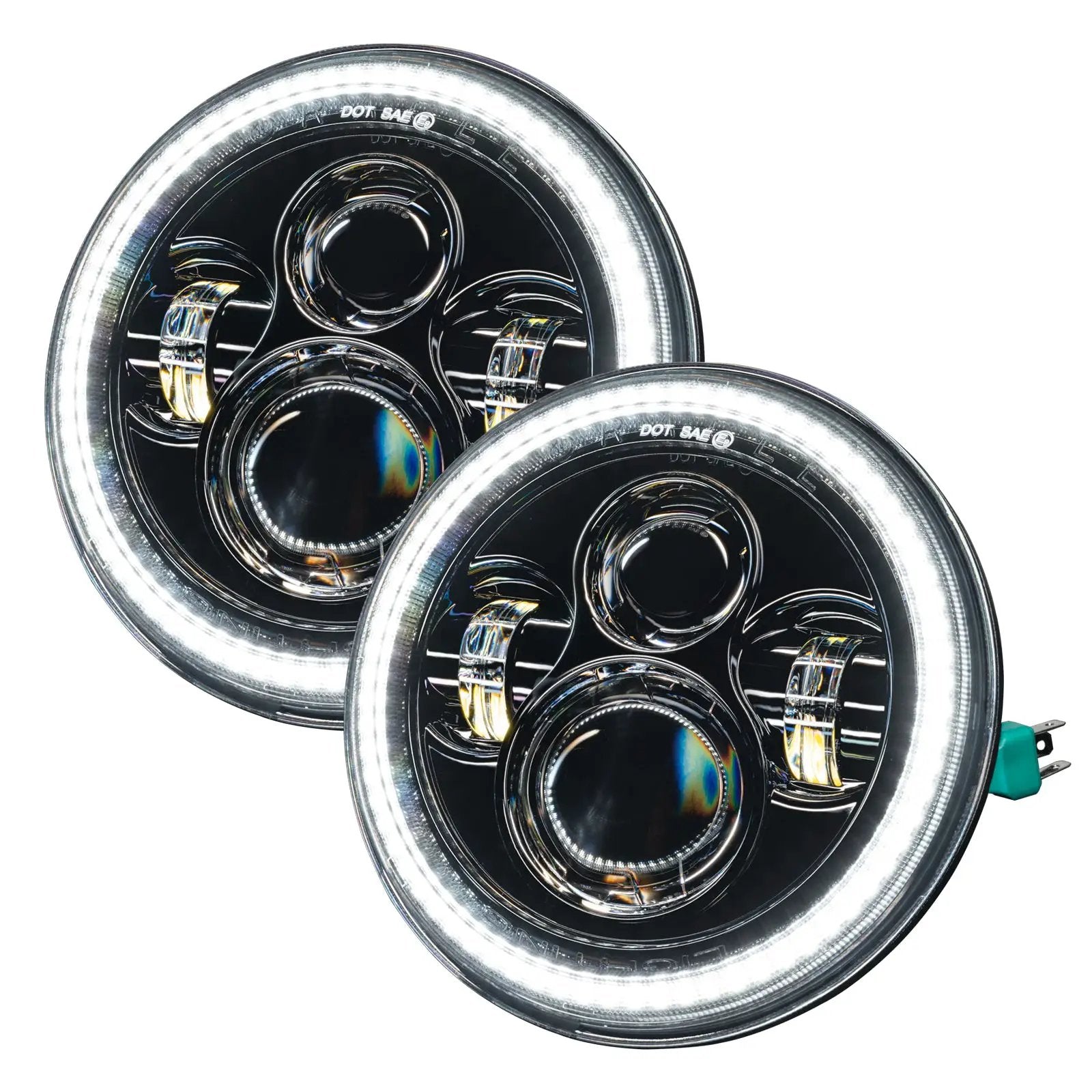 ORACLE Lighting 2007-2018 Jeep Wrangler JK Switchback LED Halo Headlights by Oracle Lighting