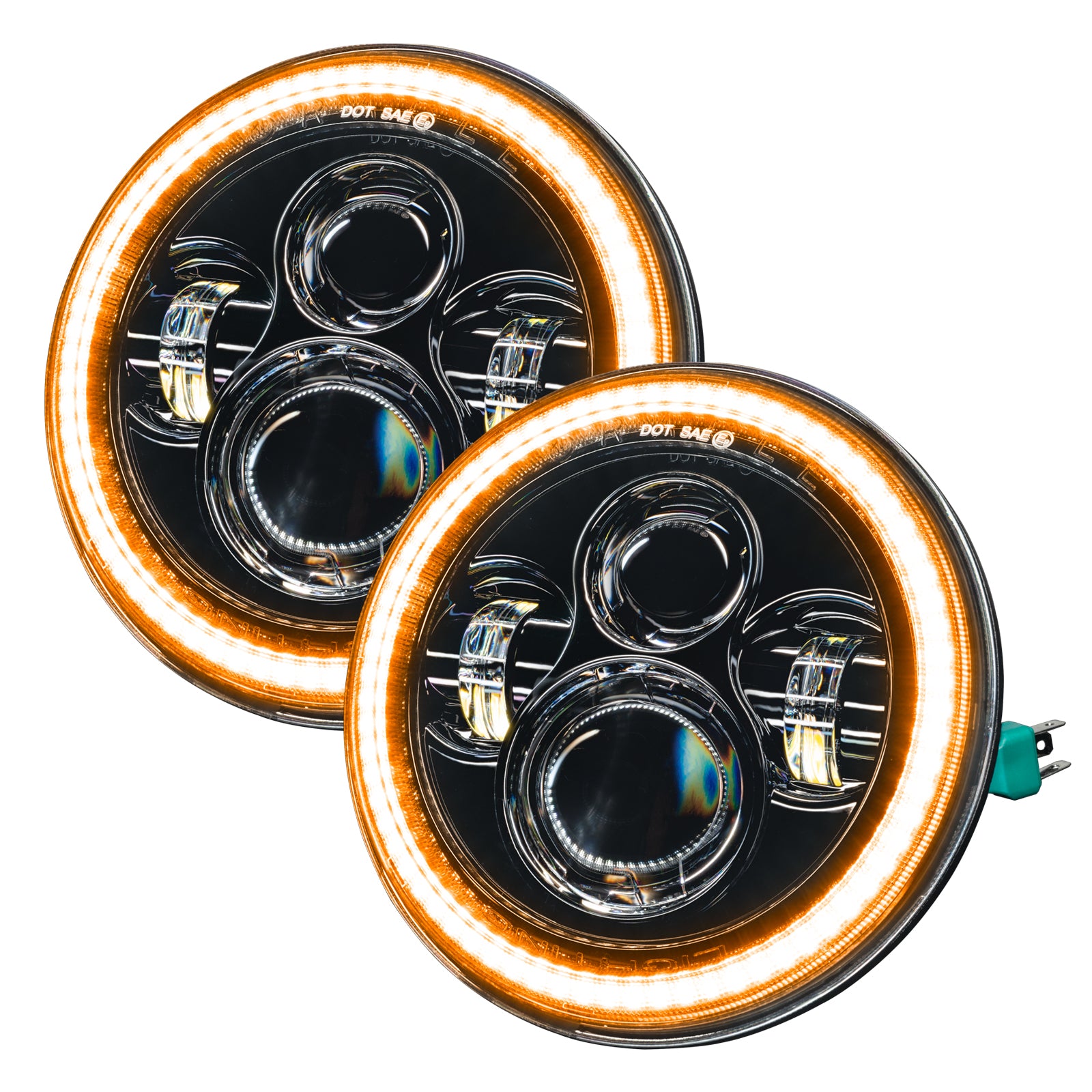 ORACLE Lighting 2007-2018 Jeep Wrangler JK Switchback LED Halo Headlights by Oracle Lighting