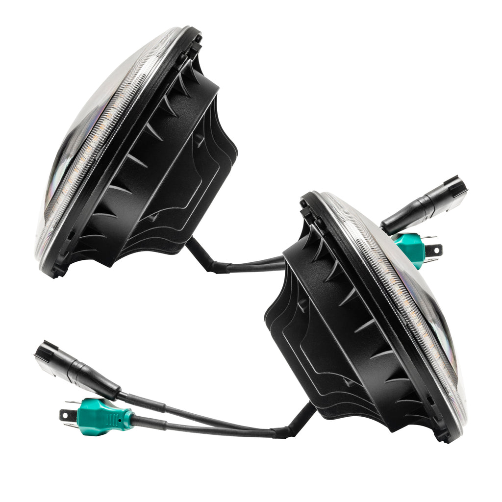ORACLE Lighting 2007-2018 Jeep Wrangler JK Switchback LED Halo Headlights by Oracle Lighting