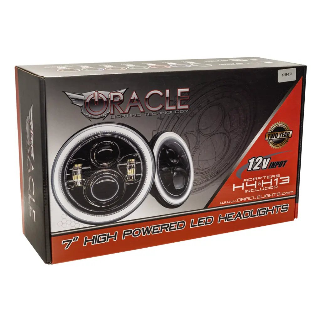 ORACLE Lighting 2007-2018 Jeep Wrangler JK Switchback LED Halo Headlights by Oracle Lighting