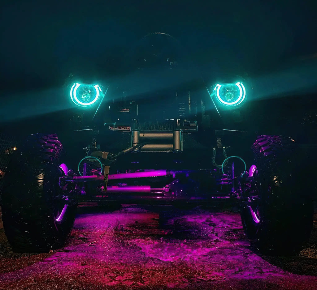 7" High Powered LED Headlights - Black Bezel - Dynamic ColorSHIFT by Oracle Lighting