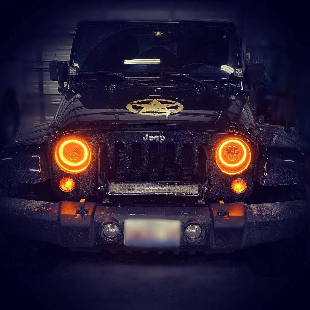 7" High Powered LED Headlights - Black Bezel - Dynamic ColorSHIFT by Oracle Lighting