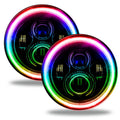 7" High Powered LED Headlights - Black Bezel - Dynamic ColorSHIFT by Oracle Lighting