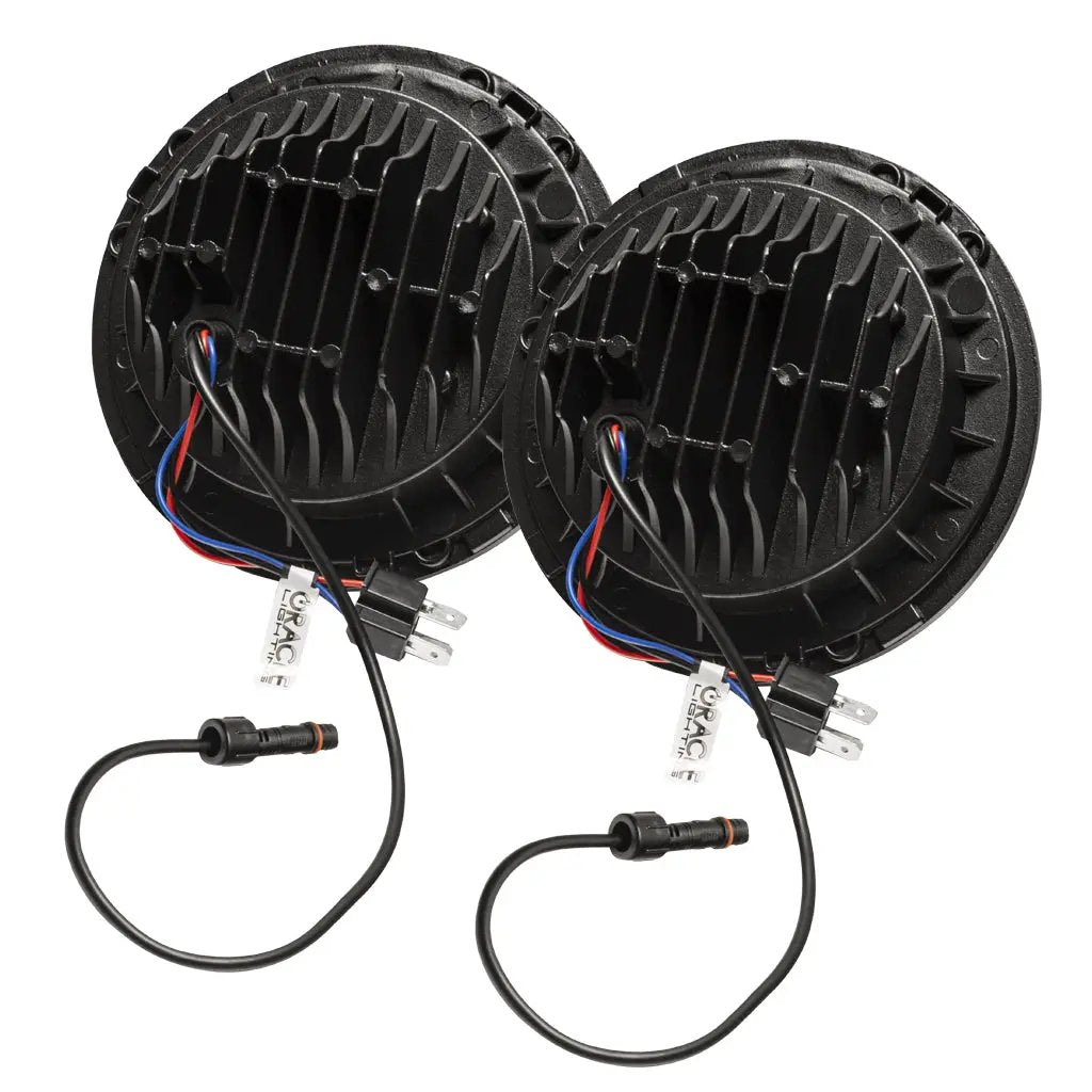 7" High Powered LED Headlights - Black Bezel - Dynamic ColorSHIFT by Oracle Lighting