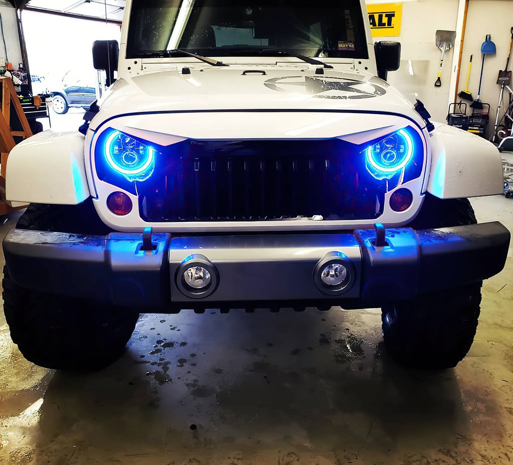 7" High Powered LED Headlights - Black Bezel - Dynamic ColorSHIFT by Oracle Lighting