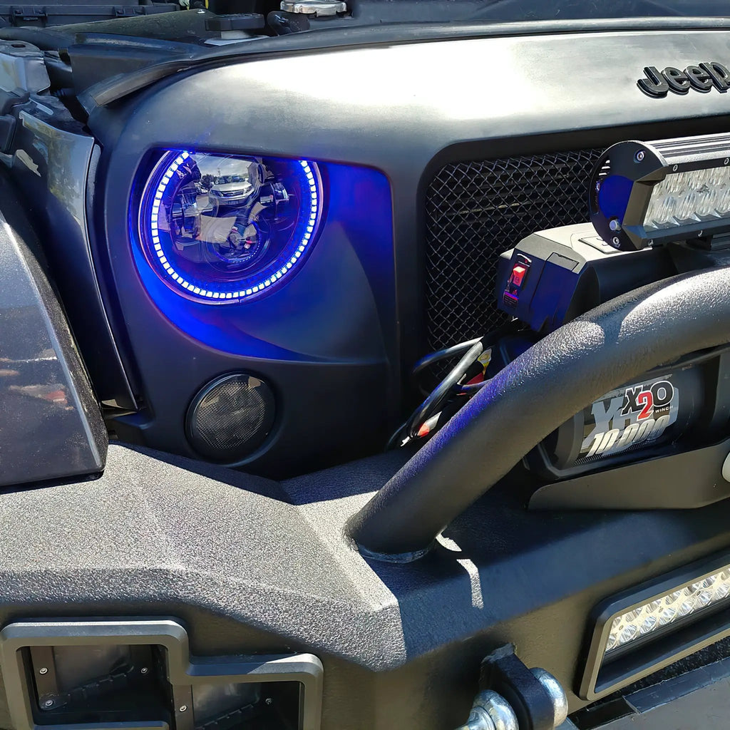 7" High Powered LED Headlights - Black Bezel - Dynamic ColorSHIFT by Oracle Lighting