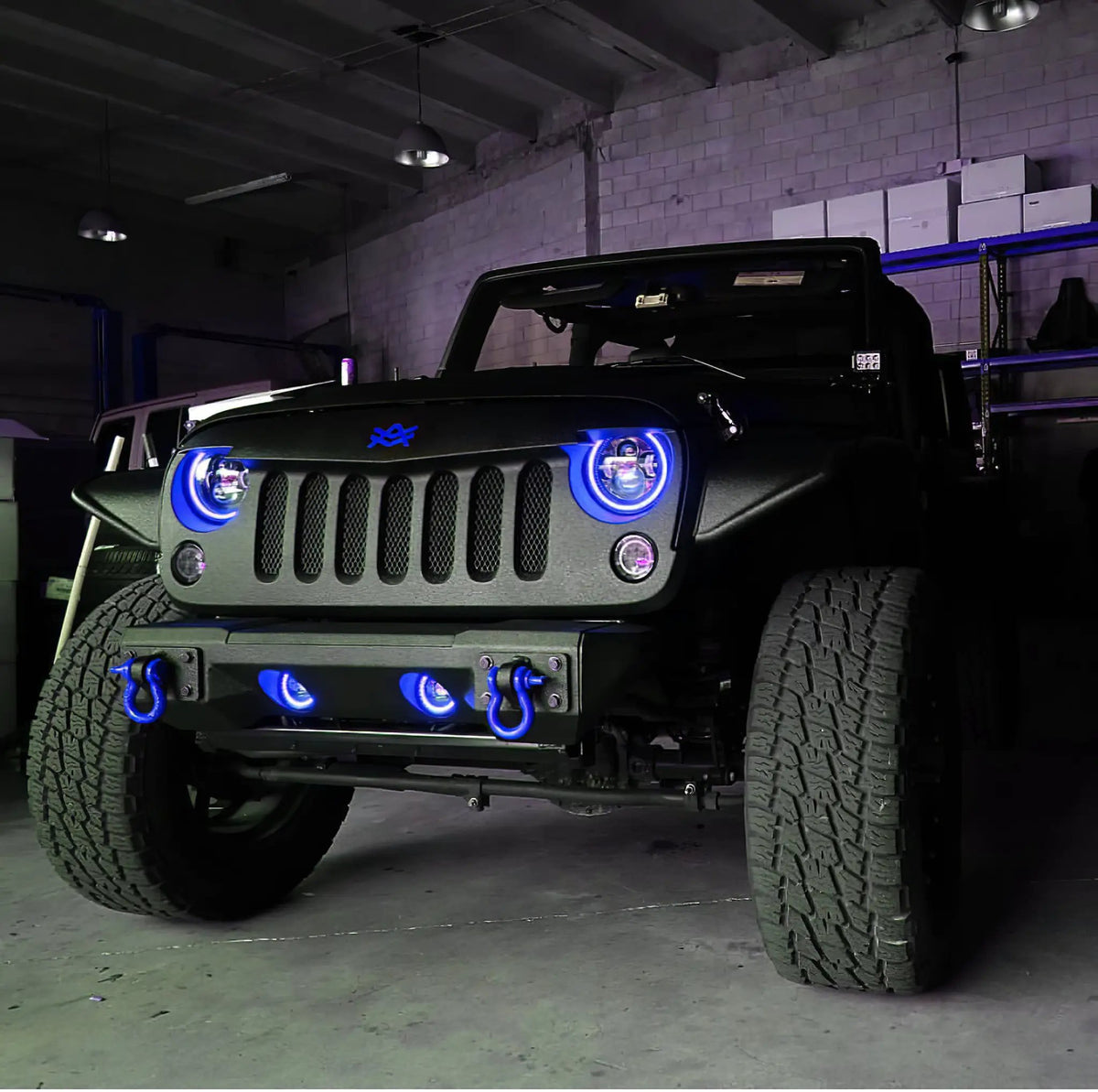 7" High Powered LED Headlights - Black Bezel - Dynamic ColorSHIFT by Oracle Lighting