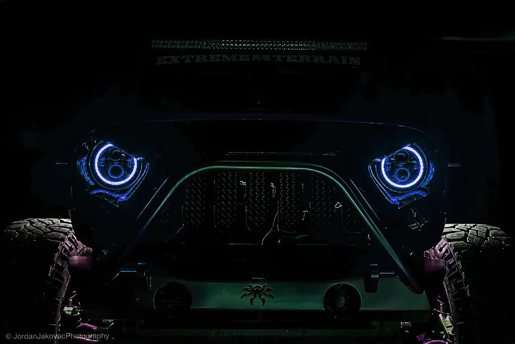 7" High Powered LED Headlights - Black Bezel - Dynamic ColorSHIFT by Oracle Lighting