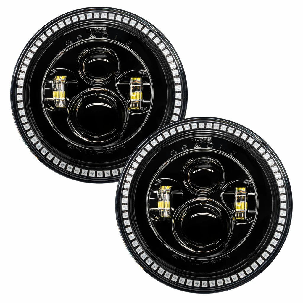 ORACLE Lighting 7" High Powered LED Headlights - Black Bezel by Oracle Lighting