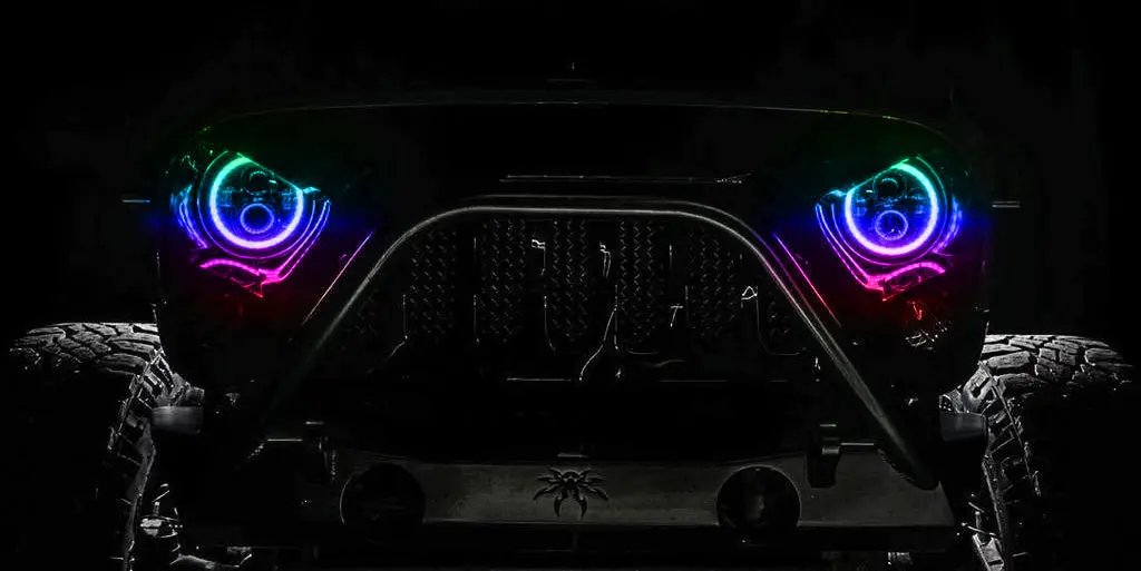 7" High Powered LED Headlights - Black Bezel - Dynamic ColorSHIFT by Oracle Lighting