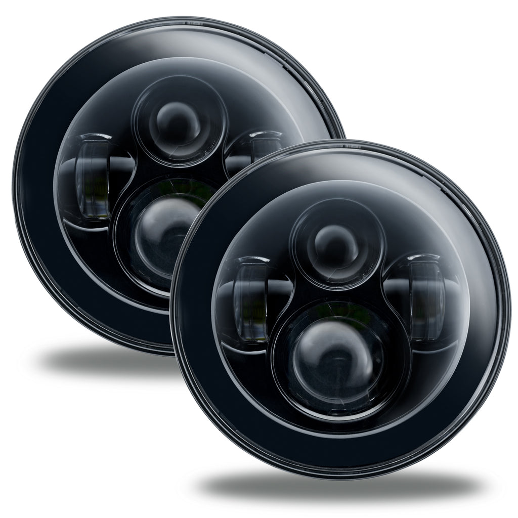 ORACLE Lighting 7" High Powered LED Headlights - NO HALO - Black Bezel by Oracle Lighting