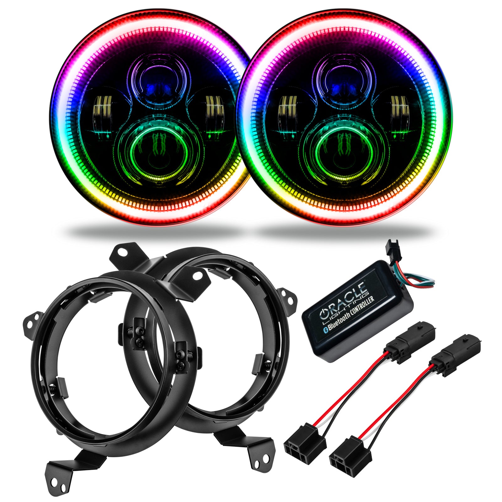 Jeep Wrangler JL/Gladiator JT 7in. High Powered LED Headlights (Pair) by Oracle Lighting