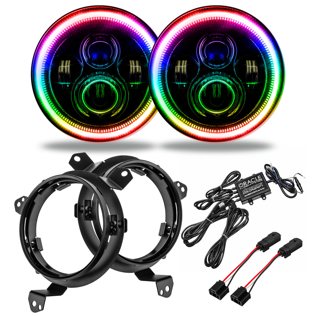 Jeep Wrangler JL/Gladiator JT 7in. High Powered LED Headlights (Pair) by Oracle Lighting