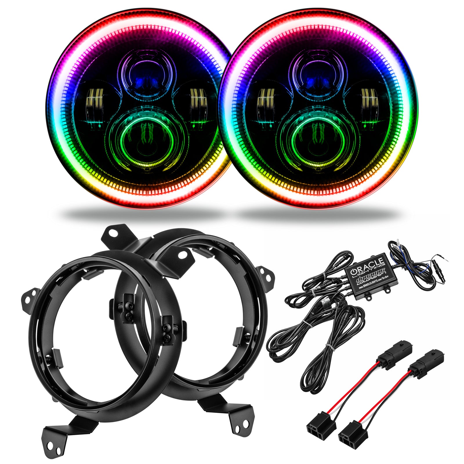 Jeep Wrangler JL/Gladiator JT 7in. High Powered LED Headlights (Pair) by Oracle Lighting