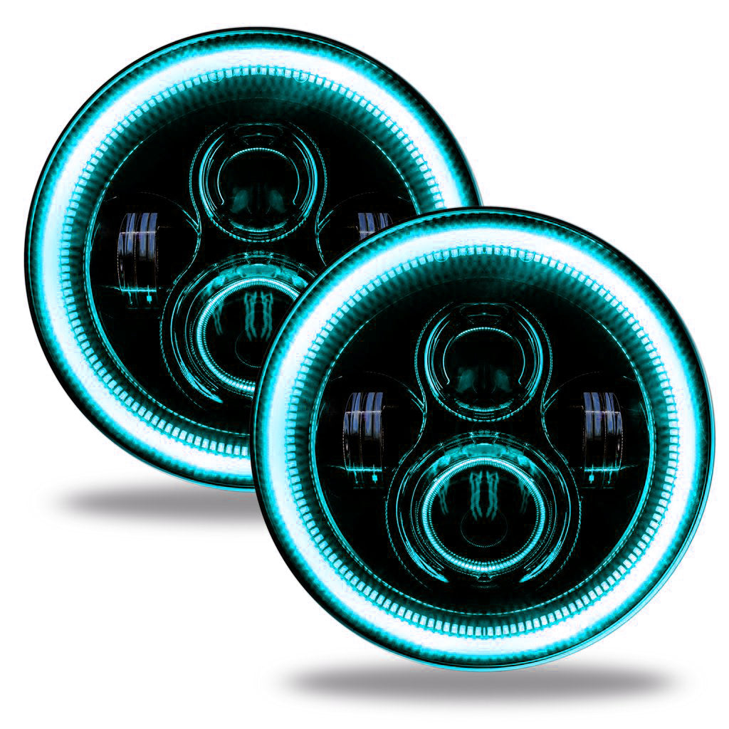 Jeep Wrangler JL/Gladiator JT 7in. High Powered LED Headlights (Pair) by Oracle Lighting