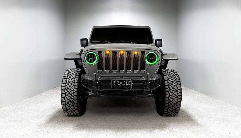 Jeep Wrangler JL/Gladiator JT 7in. High Powered LED Headlights (Pair) by Oracle Lighting