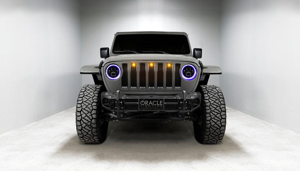 Jeep Wrangler JL/Gladiator JT 7in. High Powered LED Headlights (Pair) by Oracle Lighting