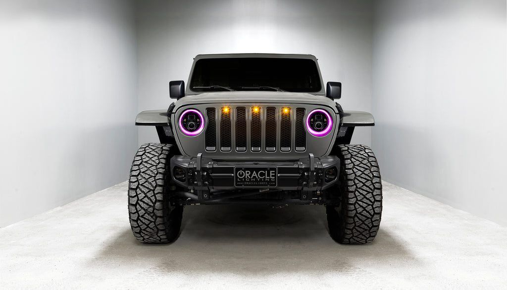 Jeep Wrangler JL/Gladiator JT 7in. High Powered LED Headlights (Pair) by Oracle Lighting