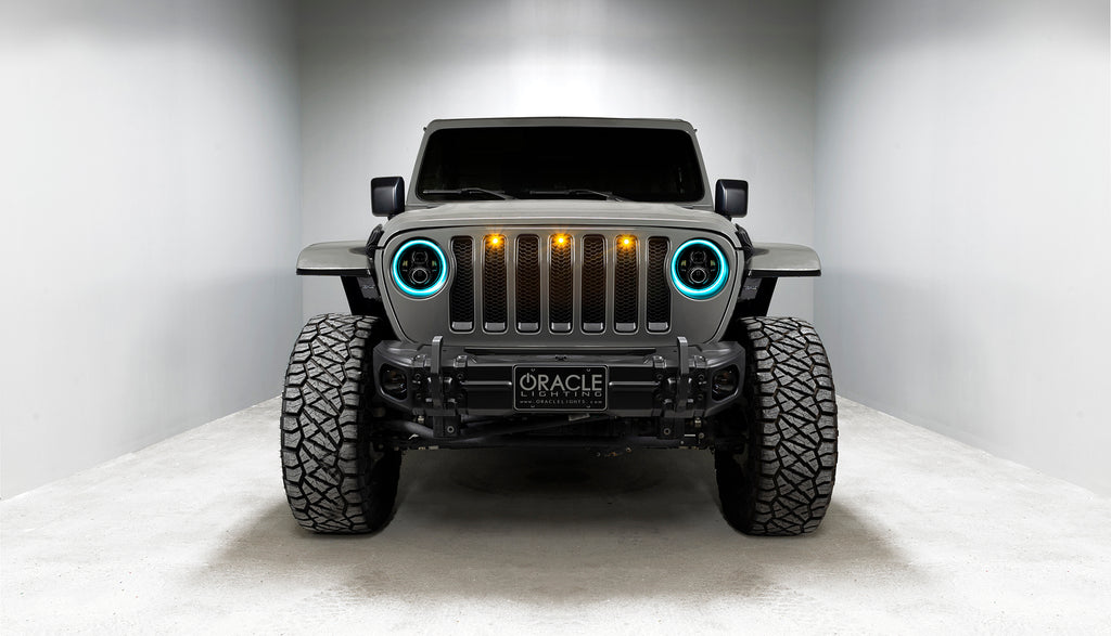 Jeep Wrangler JL/Gladiator JT 7in. High Powered LED Headlights (Pair) by Oracle Lighting