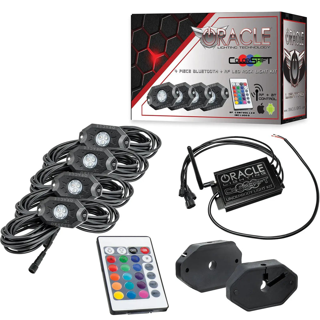 Bluetooth + RF ColorSHIFT Underbody Wheel Well Rock Light Kit - 4 PCS by Oracle Lighting