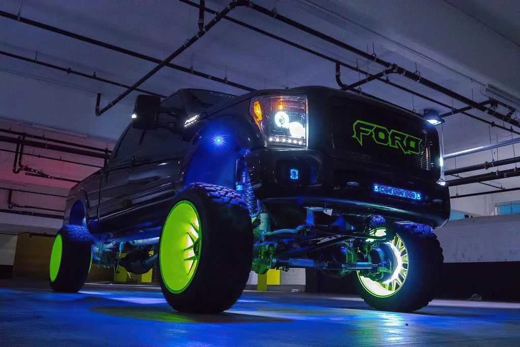 Bluetooth + RF ColorSHIFT Underbody Wheel Well Rock Light Kit - 4 PCS by Oracle Lighting