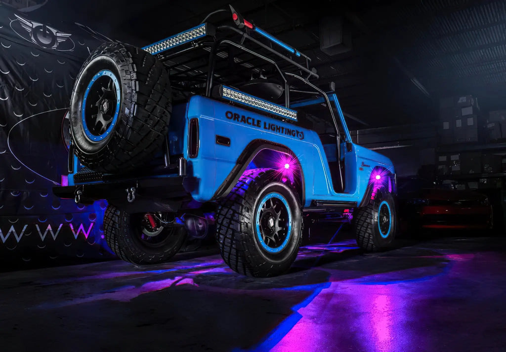 Bluetooth + RF ColorSHIFT Underbody Wheel Well Rock Light Kit - 4 PCS by Oracle Lighting