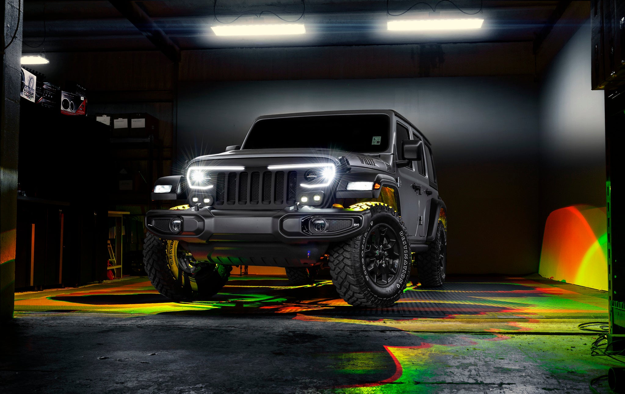 Bluetooth + RF ColorSHIFT Underbody Wheel Well Rock Light Kit - 4 PCS by Oracle Lighting