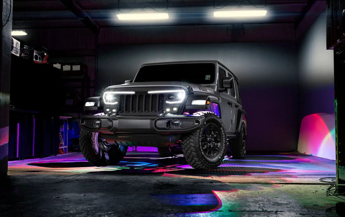 Bluetooth + RF ColorSHIFT Underbody Wheel Well Rock Light Kit - 4 PCS by Oracle Lighting