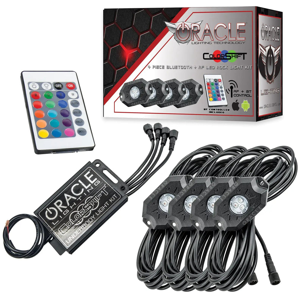 Bluetooth + RF ColorSHIFT Underbody Wheel Well Rock Light Kit - 4 PCS by Oracle Lighting