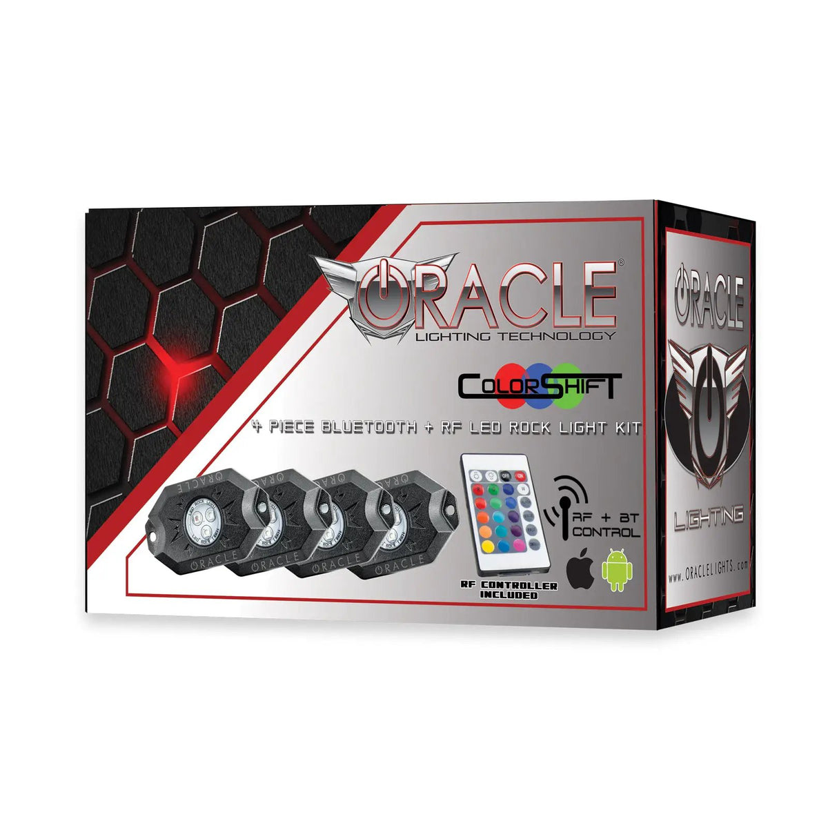 Bluetooth + RF ColorSHIFT Underbody Wheel Well Rock Light Kit - 4 PCS by Oracle Lighting