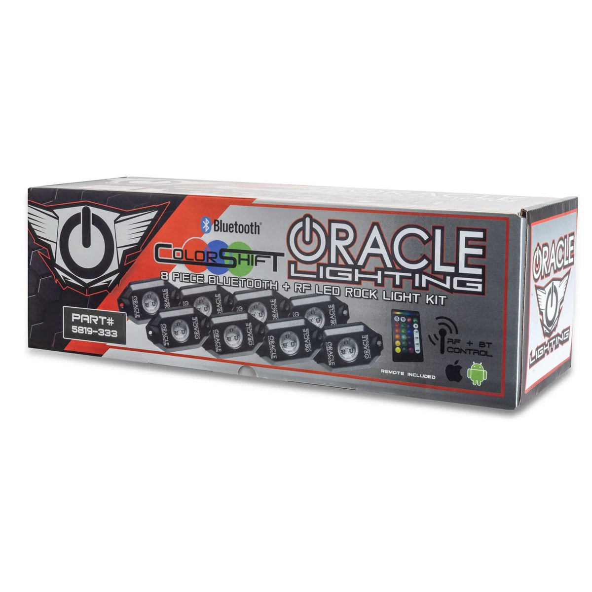 Bluetooth + RF ColorSHIFT Underbody Wheel Well Rock Light Kit - 8 PCS by Oracle Lighting