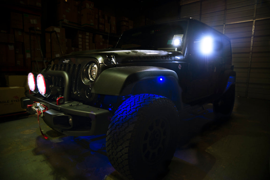 Bluetooth + RF ColorSHIFT Underbody Wheel Well Rock Light Kit - 8 PCS by Oracle Lighting