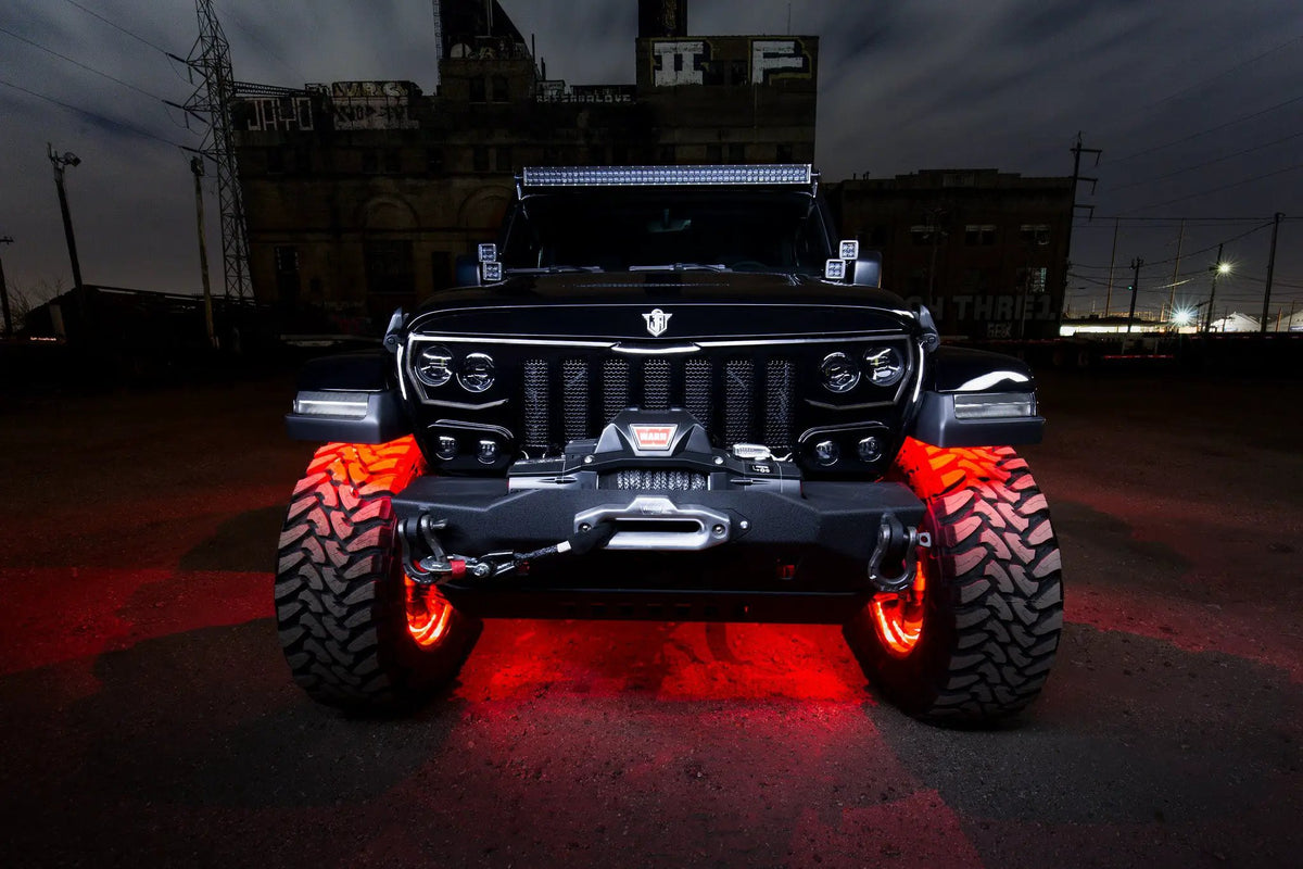 Bluetooth + RF ColorSHIFT Underbody Wheel Well Rock Light Kit - 8 PCS by Oracle Lighting