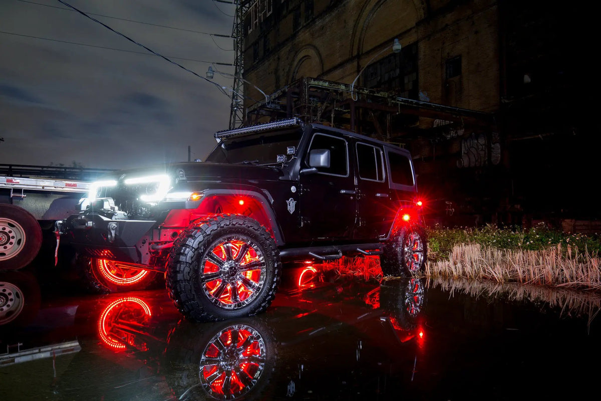 Bluetooth + RF ColorSHIFT Underbody Wheel Well Rock Light Kit - 8 PCS by Oracle Lighting