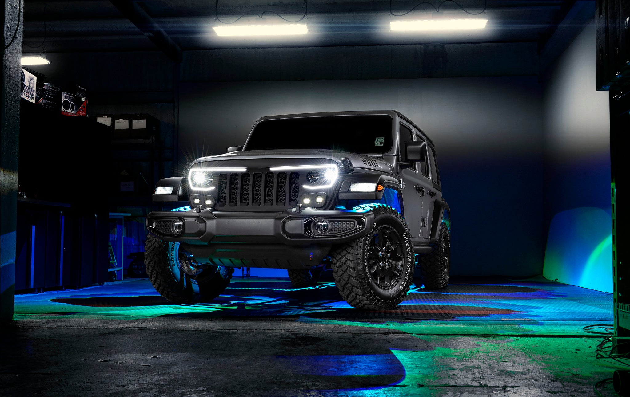 Bluetooth + RF ColorSHIFT Underbody Wheel Well Rock Light Kit - 8 PCS by Oracle Lighting