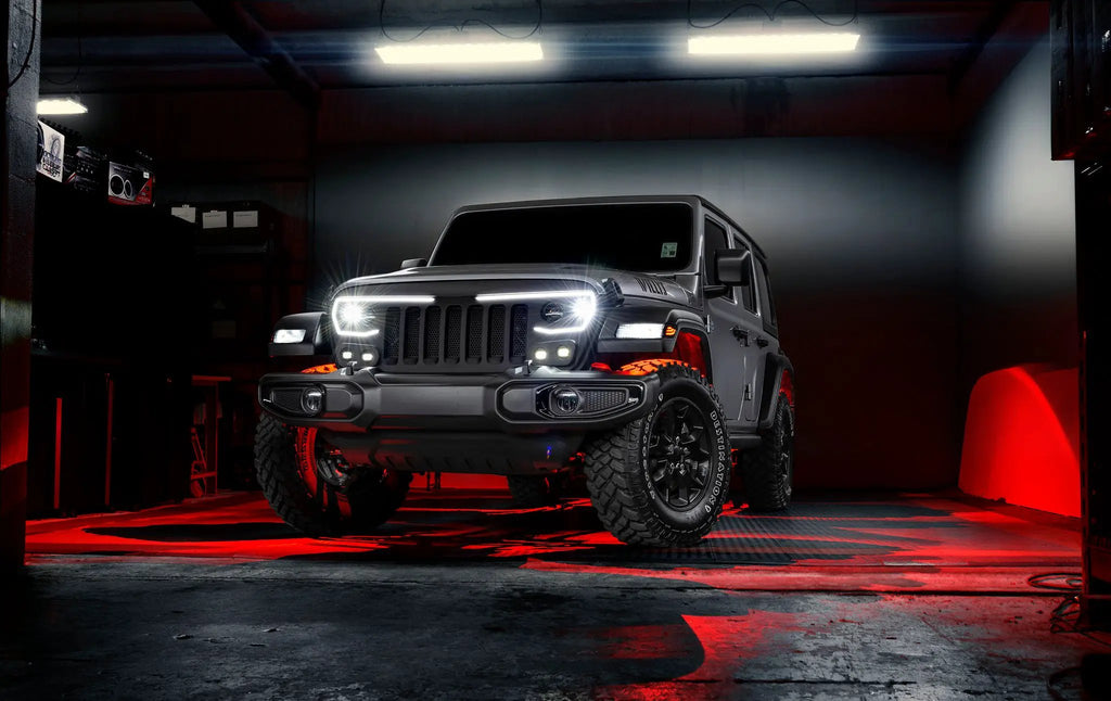 Bluetooth + RF ColorSHIFT Underbody Wheel Well Rock Light Kit - 8 PCS by Oracle Lighting