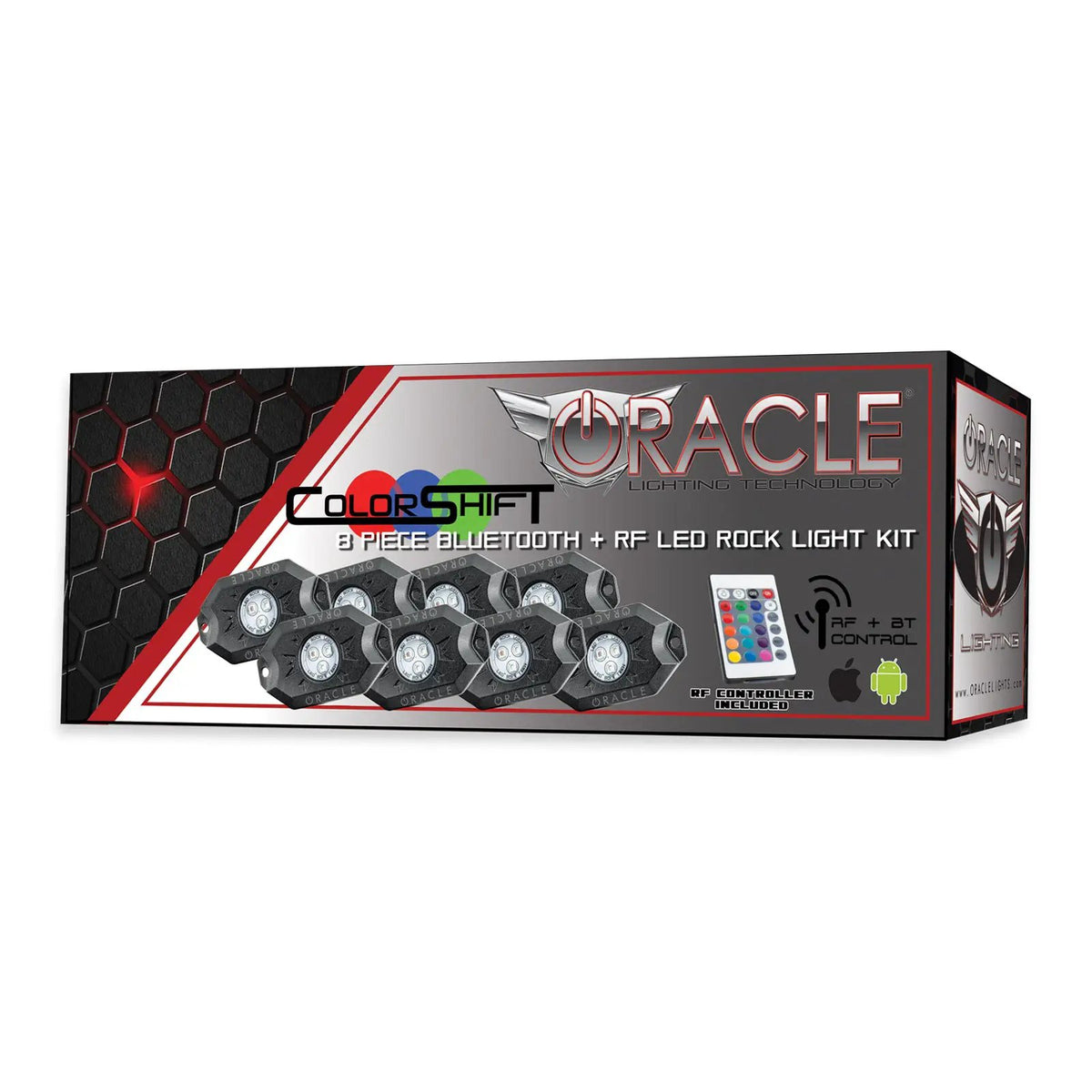 Bluetooth + RF ColorSHIFT Underbody Wheel Well Rock Light Kit - 8 PCS by Oracle Lighting