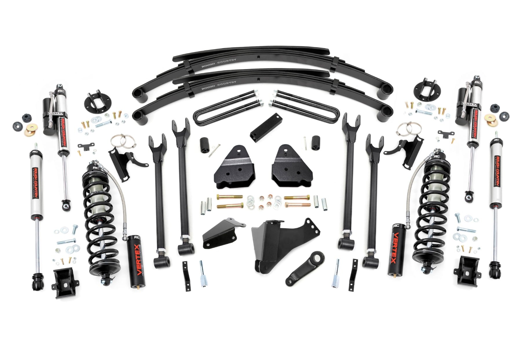 6 Inch Lift Kit | Gas | 4 Link | RR Spring | C/O Vertex | Ford F-250/F-350 Super Duty (05-07) by Rough Country